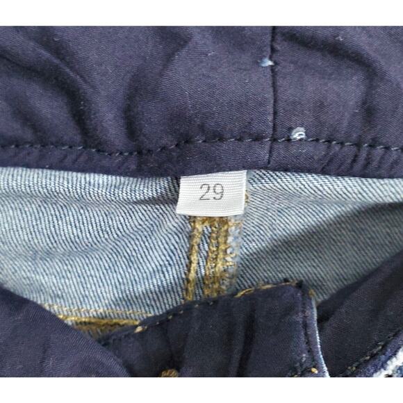 PAIGE HOXTON ANKLE Women’s Dark Wash Mid Rise Frayed Hem Denim Jeans 29 - Picture 6 of 14